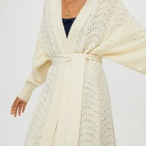 NWT Aritzia Wilfred Brianna Open Tie Front XS Cardigan